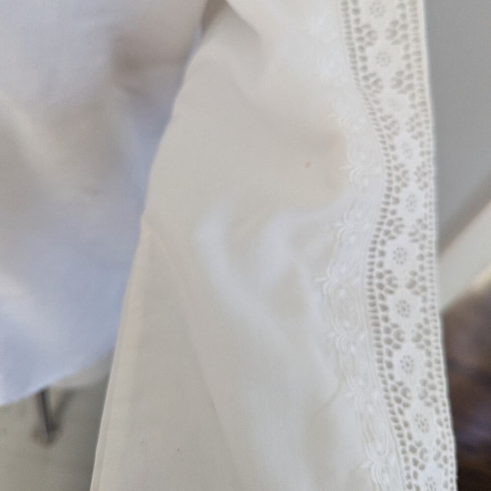 Women's Vintage Adelaar 12 White Lace Button Down Blouse USA MADE SPOT - Picture 4 of 10